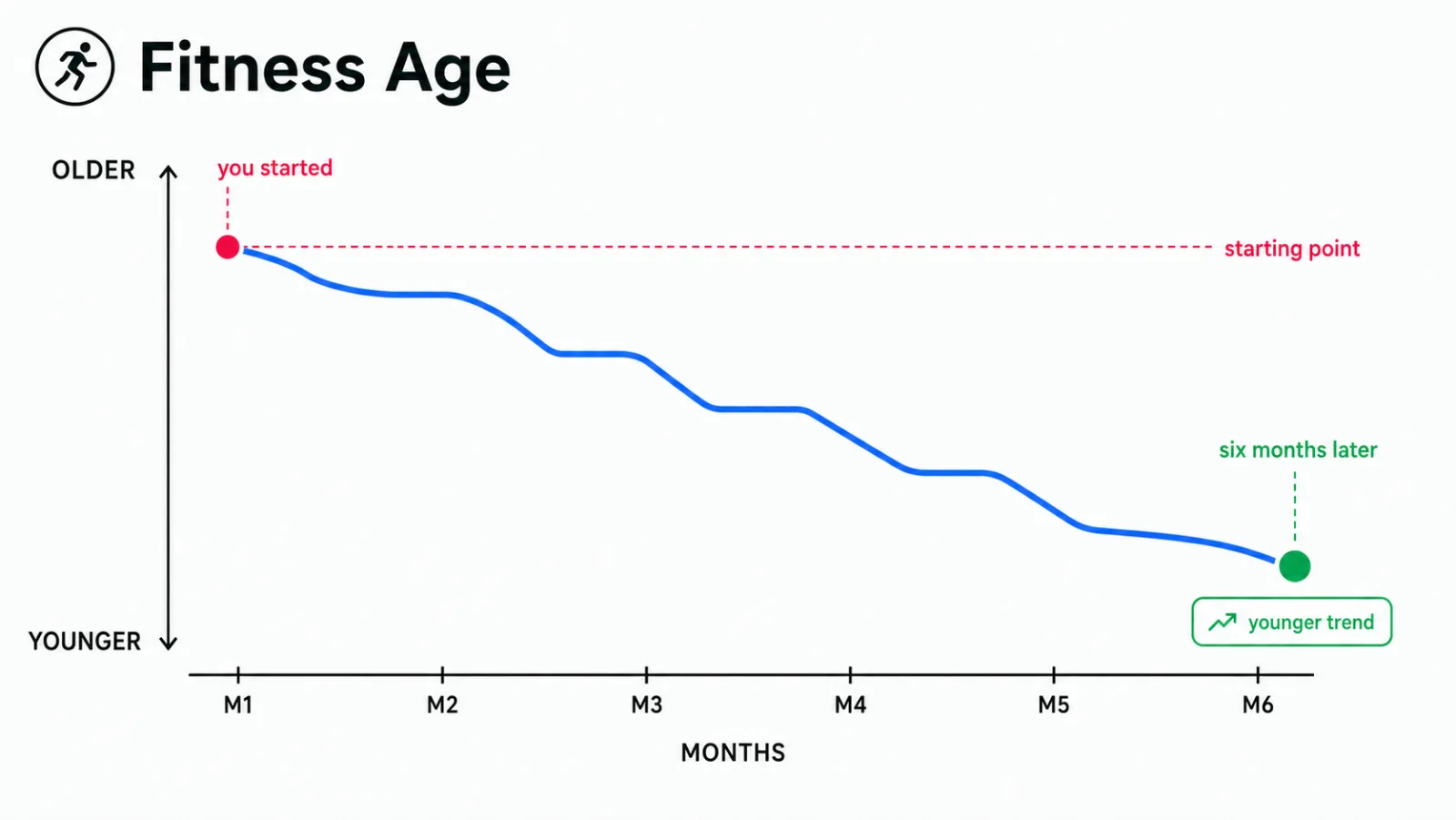Gráfico de edad de fitness - Body Insights